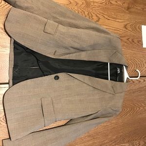 Oversized plaid blazer